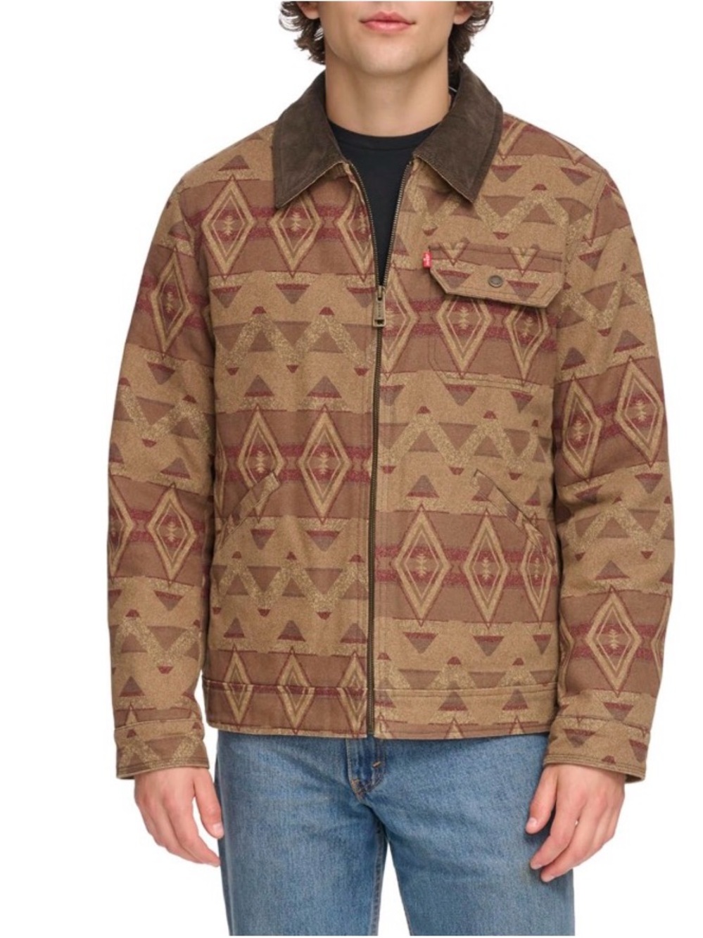 Levis Mens Workwear Cotton Canvas Corduroy Collar Depot Jacket Cotton Jacket